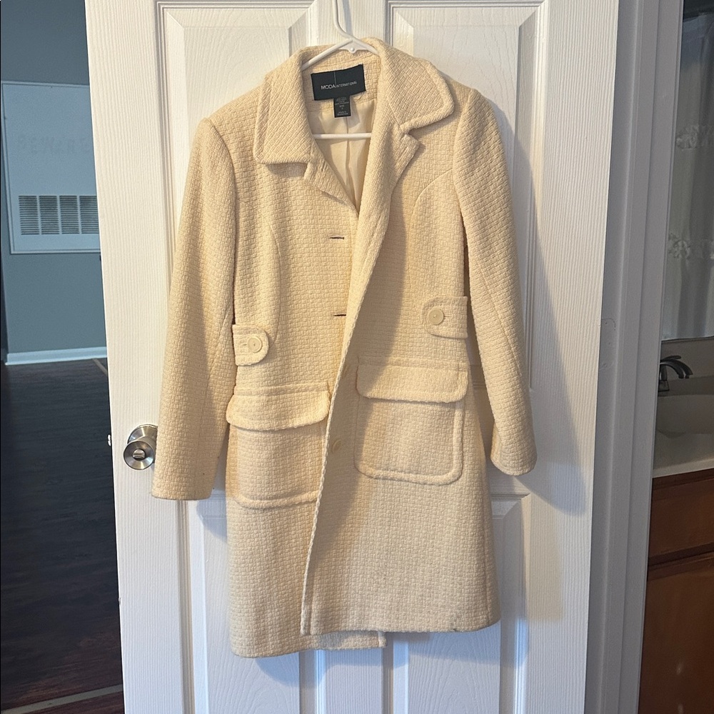 Cream Textured Coat